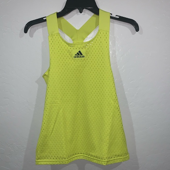 Yellow Adidas Primeblue Y-Tank